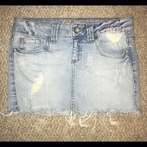 Distressed Jean Skirt